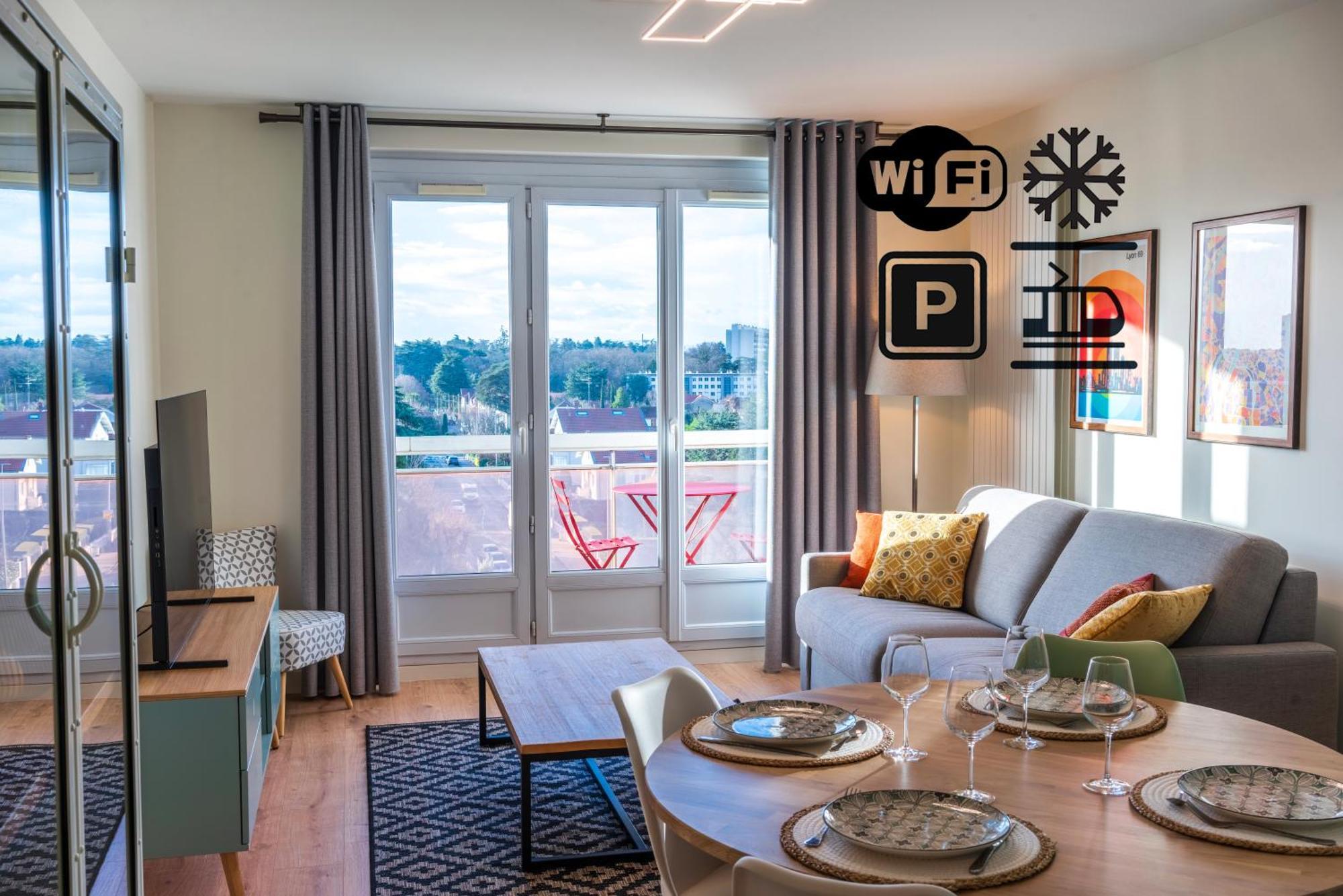 브론 T2 De Standing Climatise Avec Parking Prive, Tram T2 T5, Hopitaux Est 아파트 외부 사진